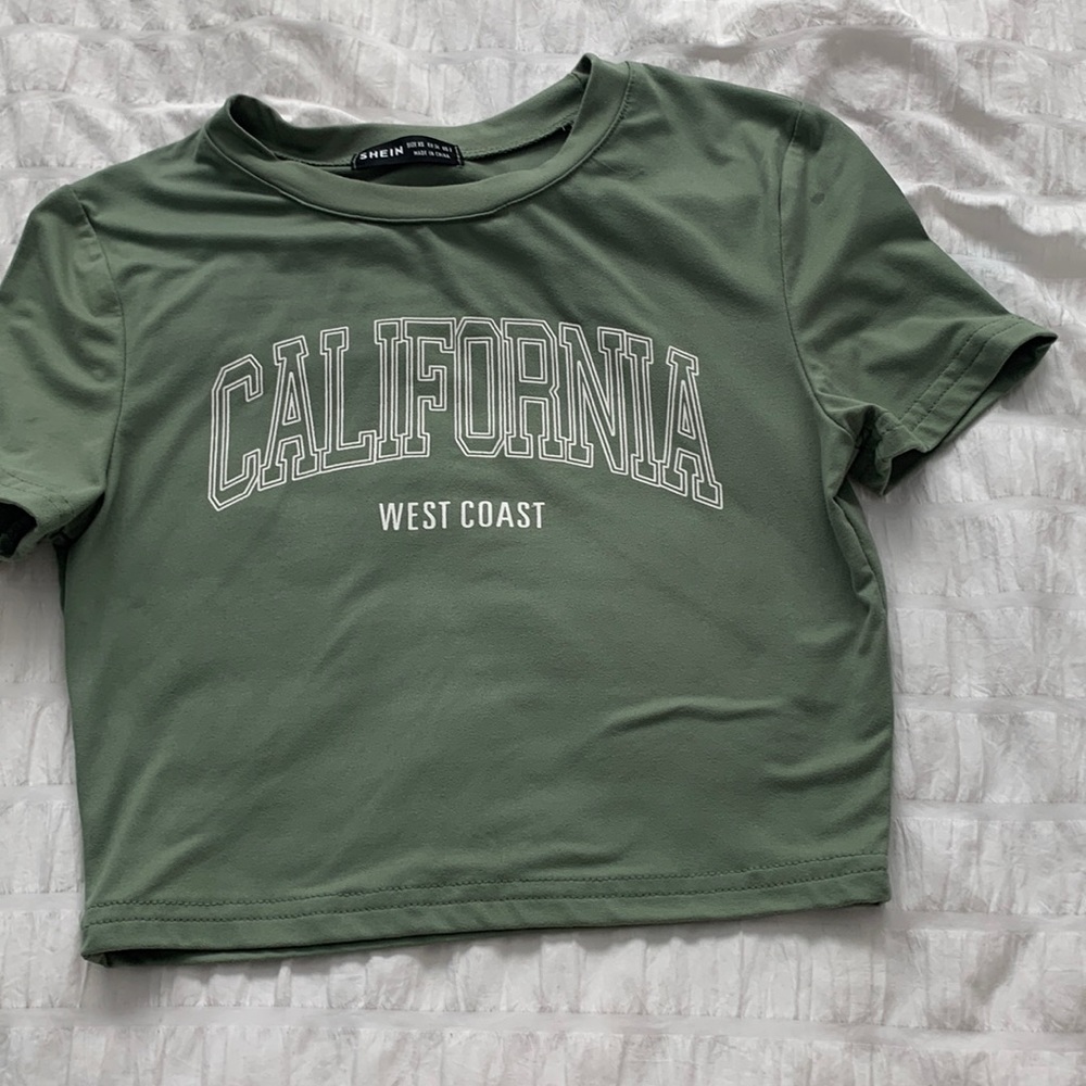 California West coast  green crop top size extra small